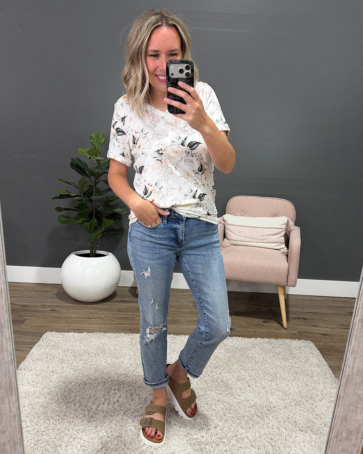 NEW! Sophie V Neck Top - Vintage Floral Michelle Mae