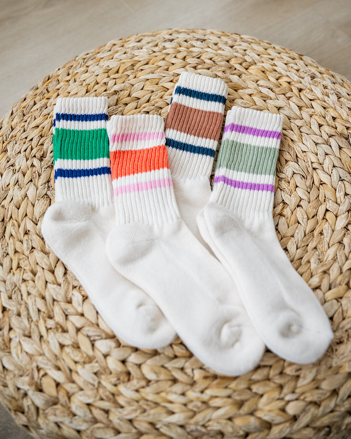 Varsity Stripe Long Socks - 4 Options Very J