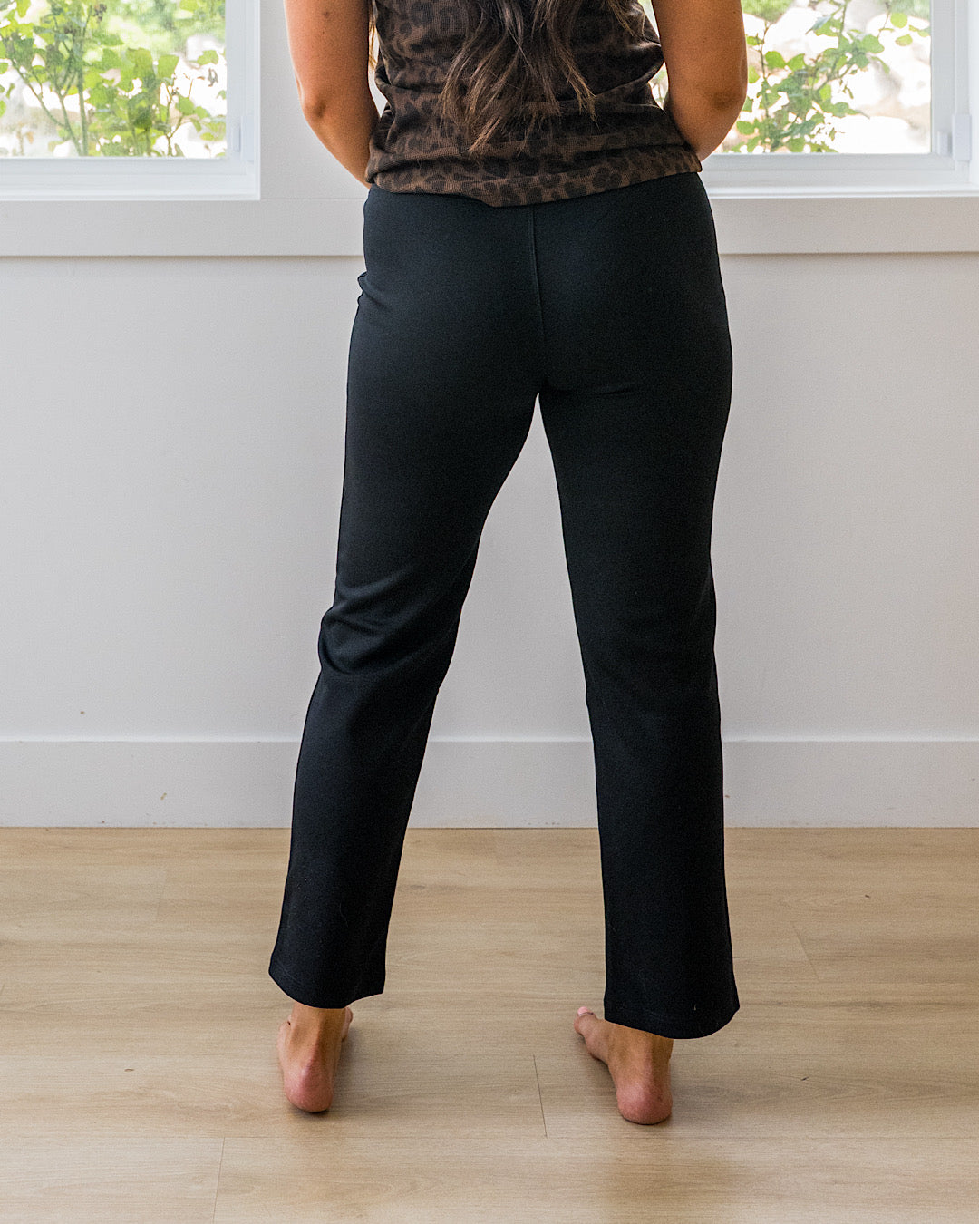 The Work Straight Pants - Black Michelle Mae