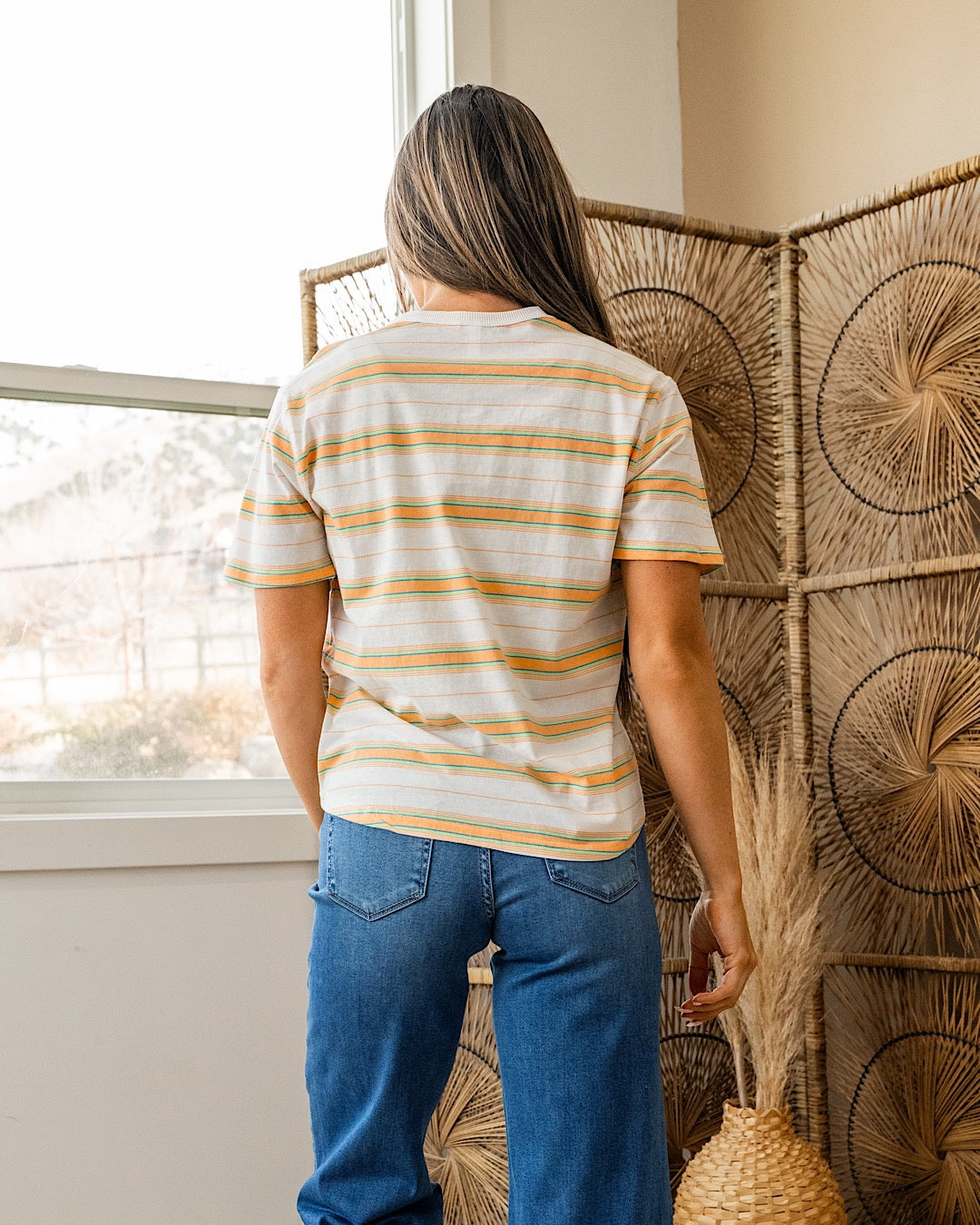 Kelsey Striped Short Sleeve Top - Citrus FINAL SALE Wishlist