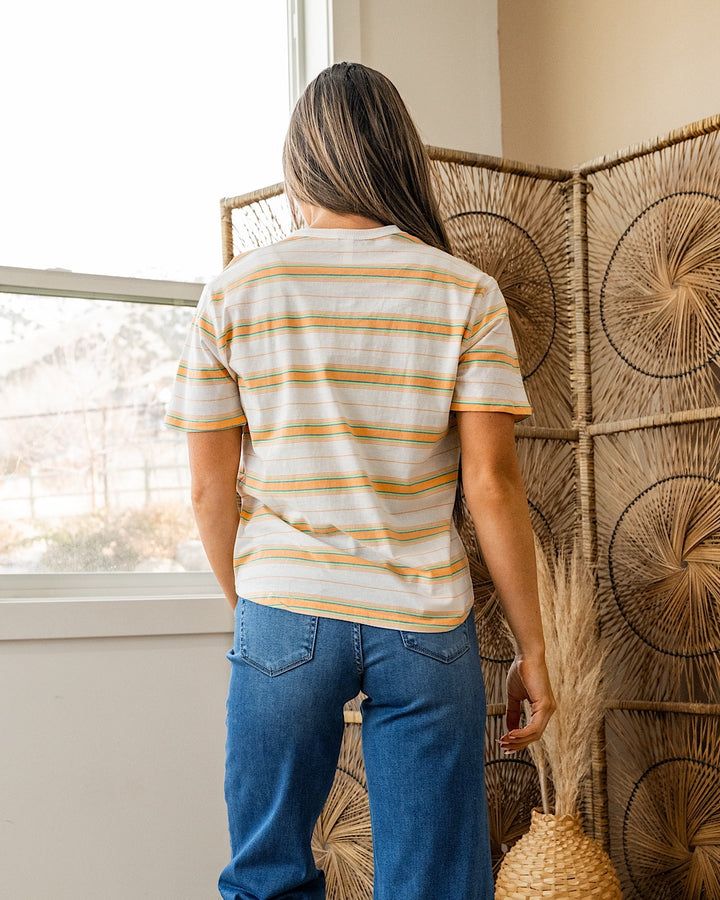 Kelsey Striped Short Sleeve Top - Citrus FINAL SALE Wishlist