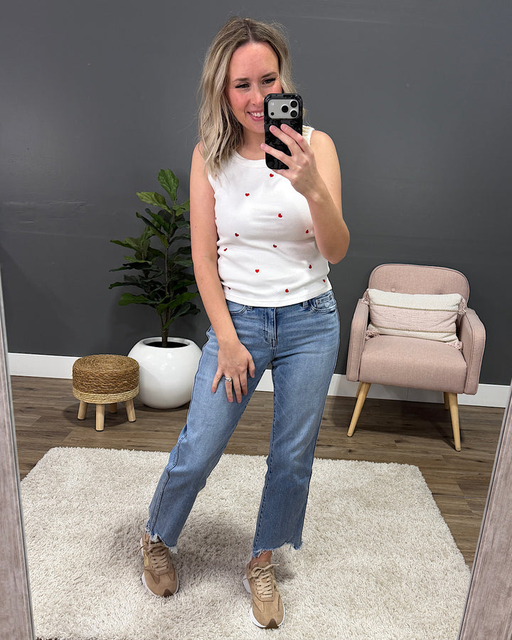 NEW! Ampersand Ave Heart Tank - White Ampersand Ave