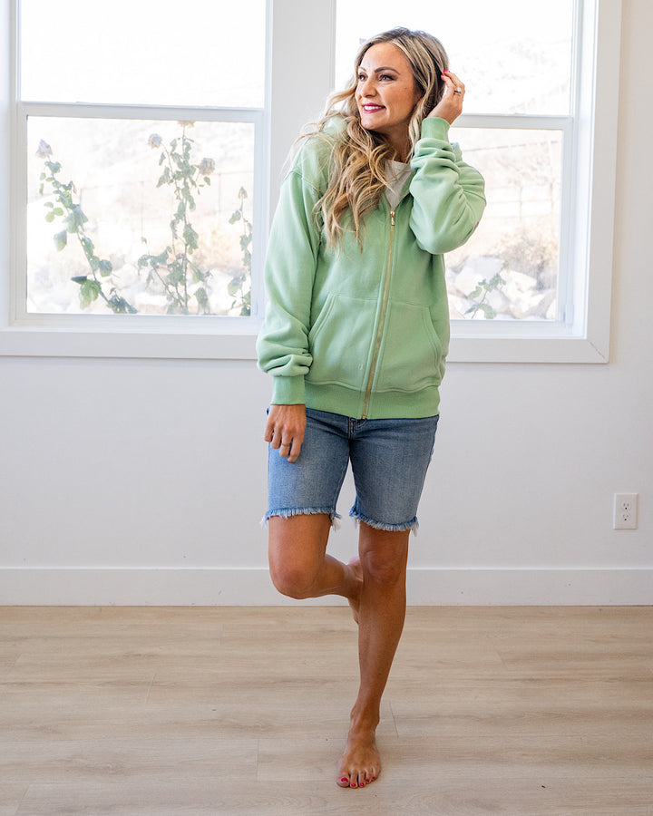 Ampersand Ave Comfort Zone FullZip Hoodie - Mint Ampersand Ave