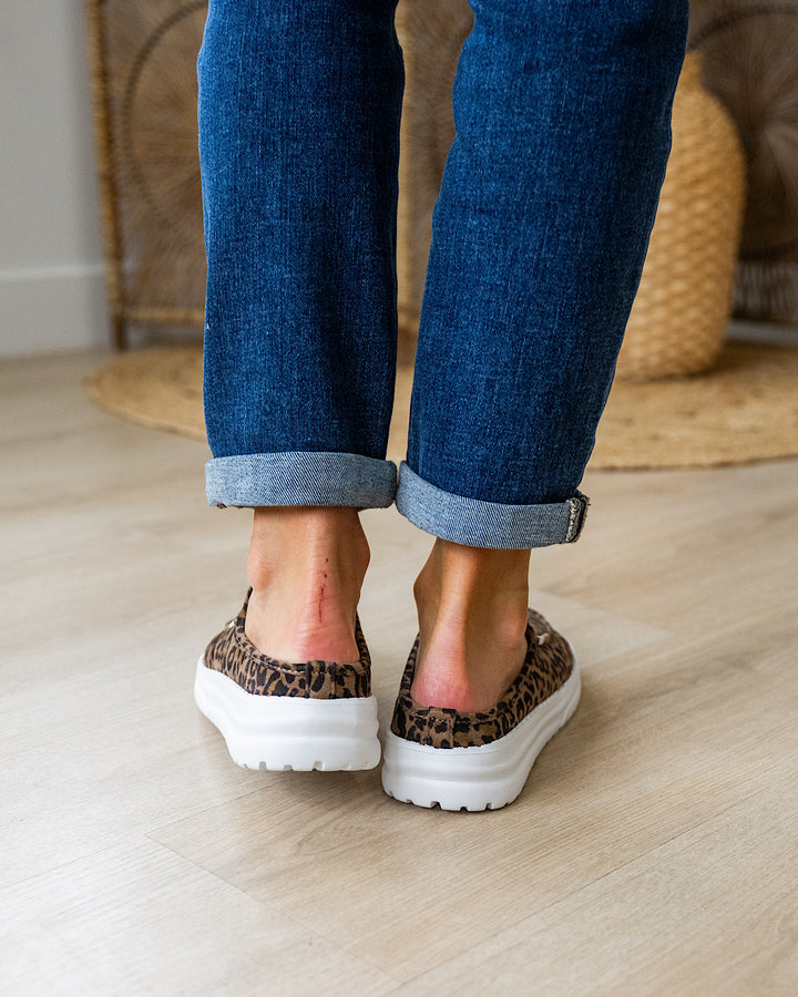 Very G Brisas Slip On Sneakers - Tan Leopard Very G