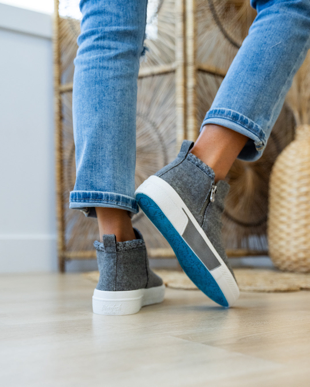 Blowfish Walkabout Flannel High Top Sneaker Boots - Gray FINAL SALE Blowfish