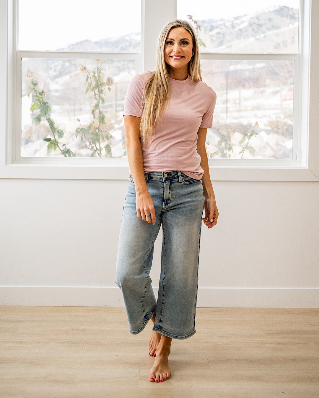 NEW! Blair Short Sleeve Top - Blush Michelle Mae