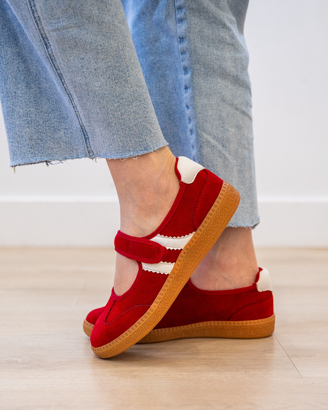 Corkys Calm Down Mary Jane Sneakers - Red Corkys Footwear