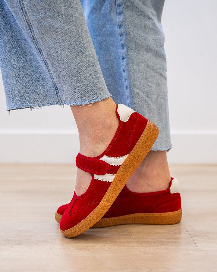 Corkys Calm Down Mary Jane Sneakers - Red Corkys Footwear