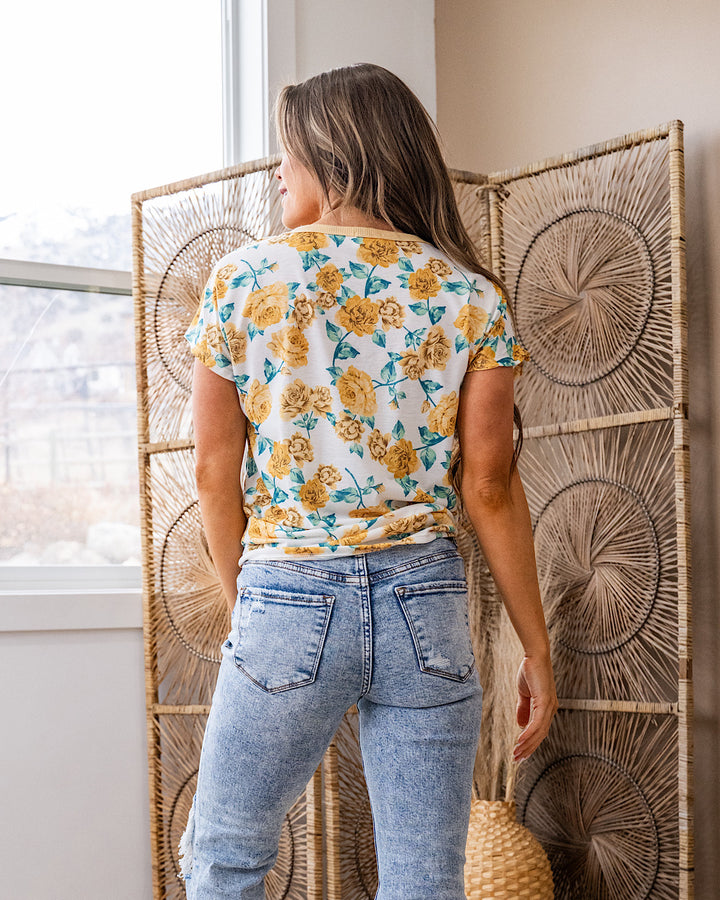 Liesel Floral Top - Yellow FINAL SALE Bibi