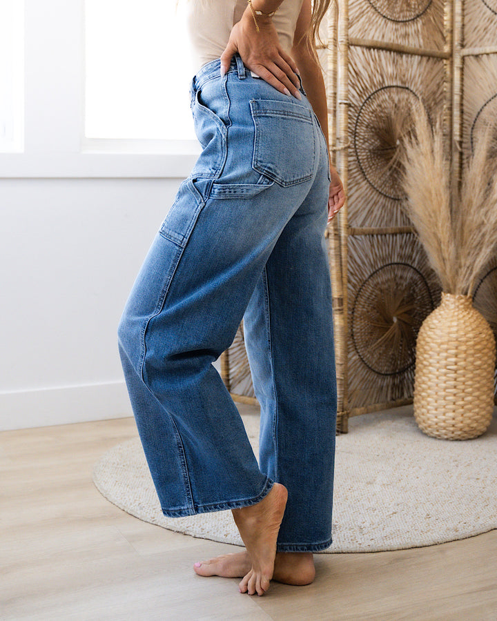 KanCan Jenna Wide Leg Cargo Jeans  KanCan   