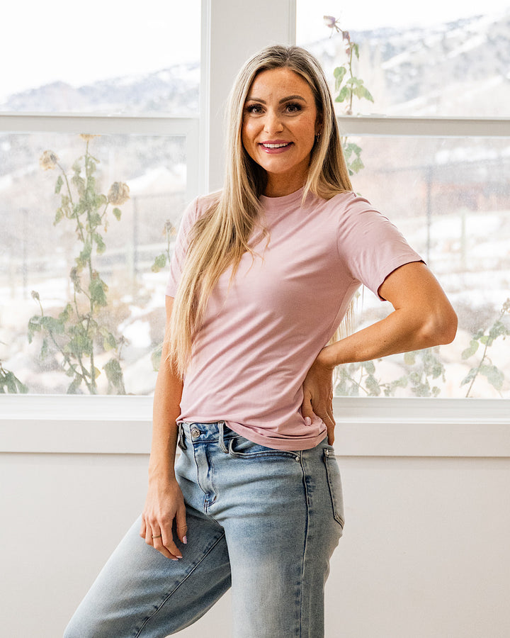 NEW! Blair Short Sleeve Top - Blush Michelle Mae