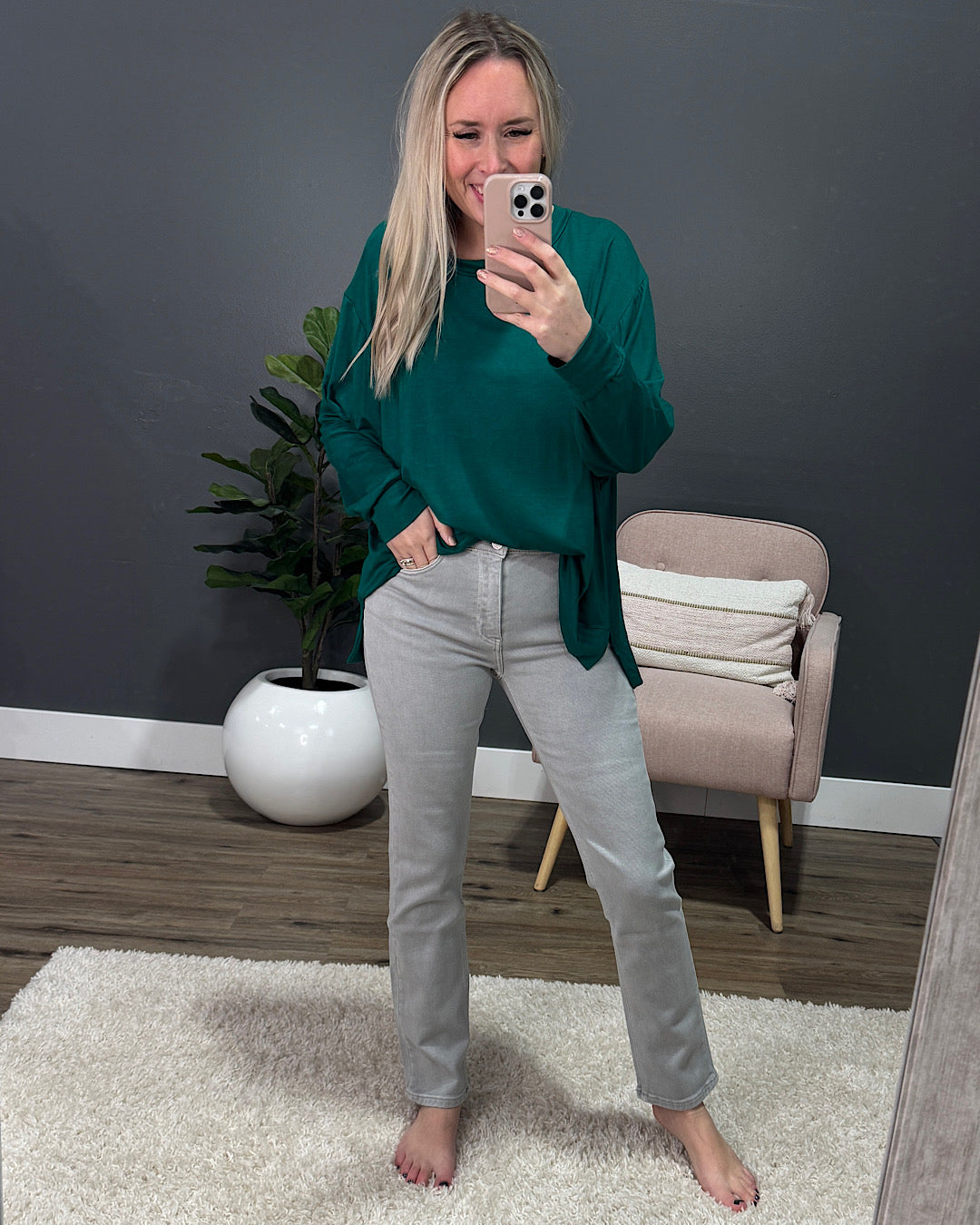 KanCan See You Gray Slim Straight Jeans SALE KanCan