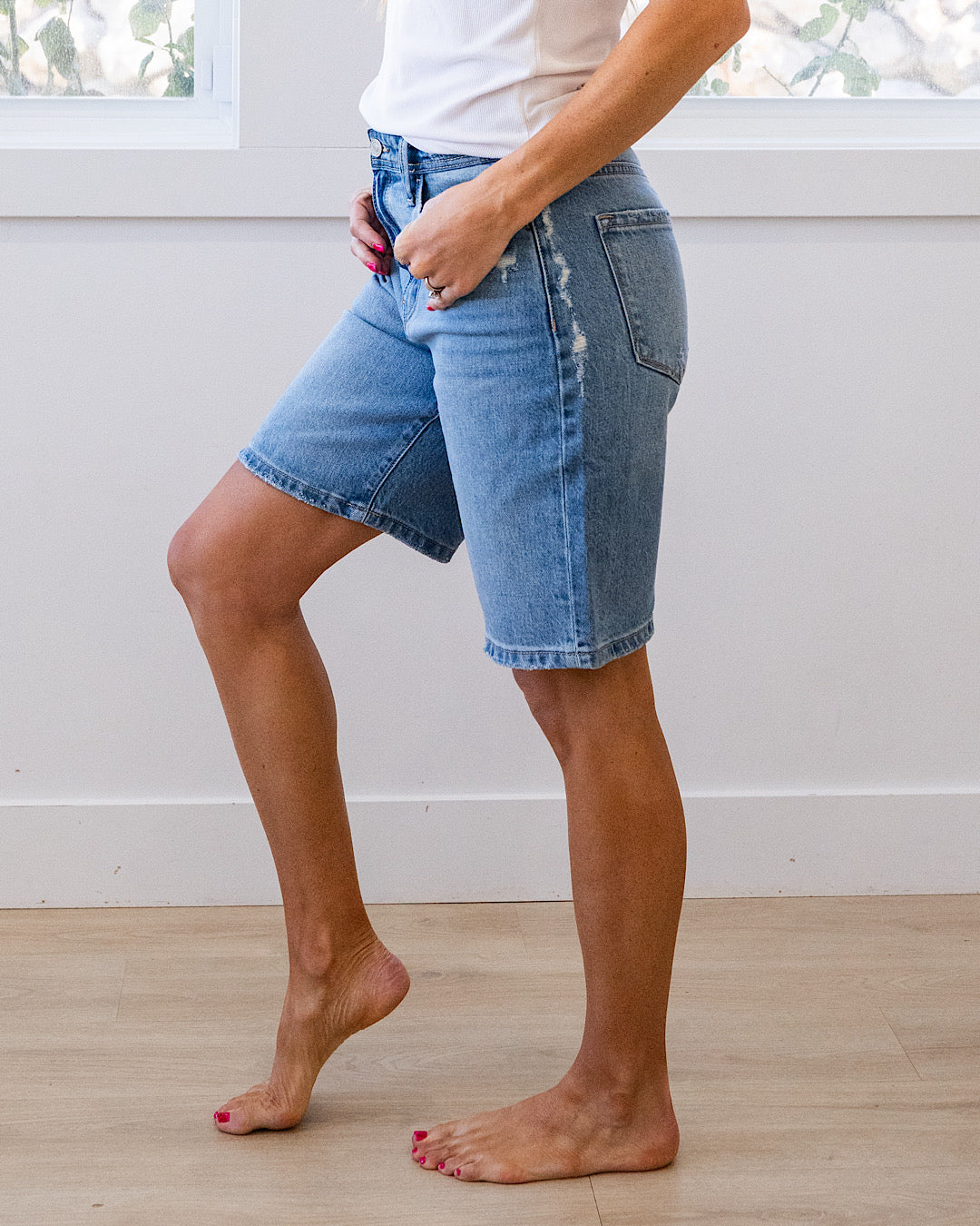 KanCan No Drama Low Slung Baggy Jean Shorts KanCan