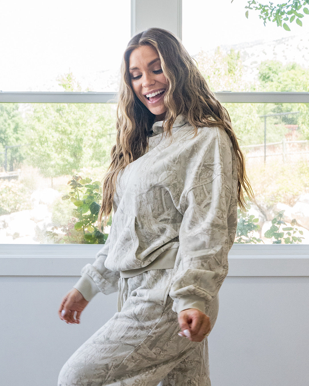 Gray Camo Hoodie Double Zero