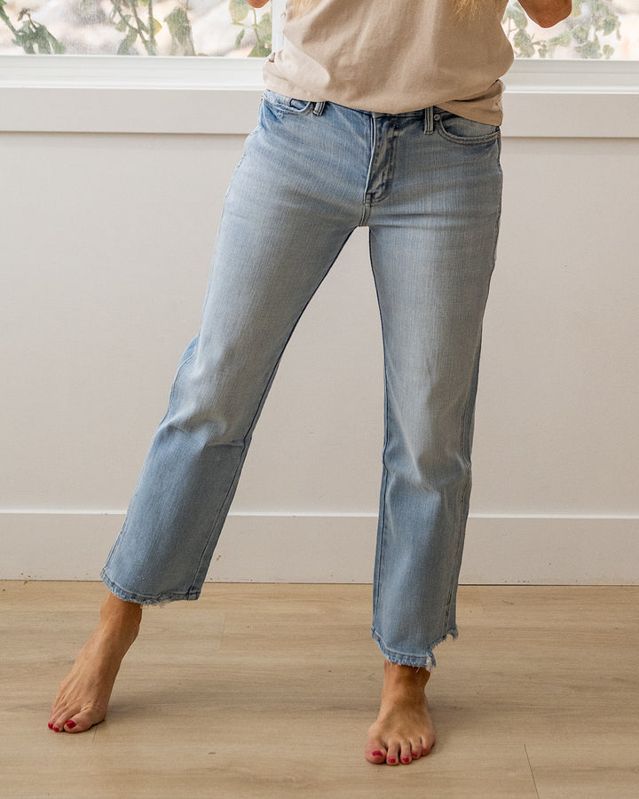 NEW! KanCan Darci Side Slit Straight Jeans KanCan