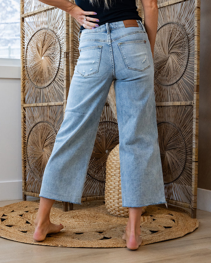 Judy Blue Donna Control Top Wide Leg Jeans Judy Blue