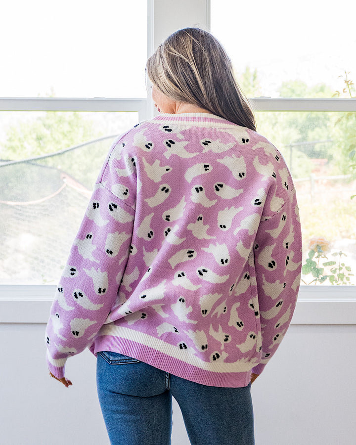 NEW! Ghost Pocket Cardigan - Pink Michelle Mae