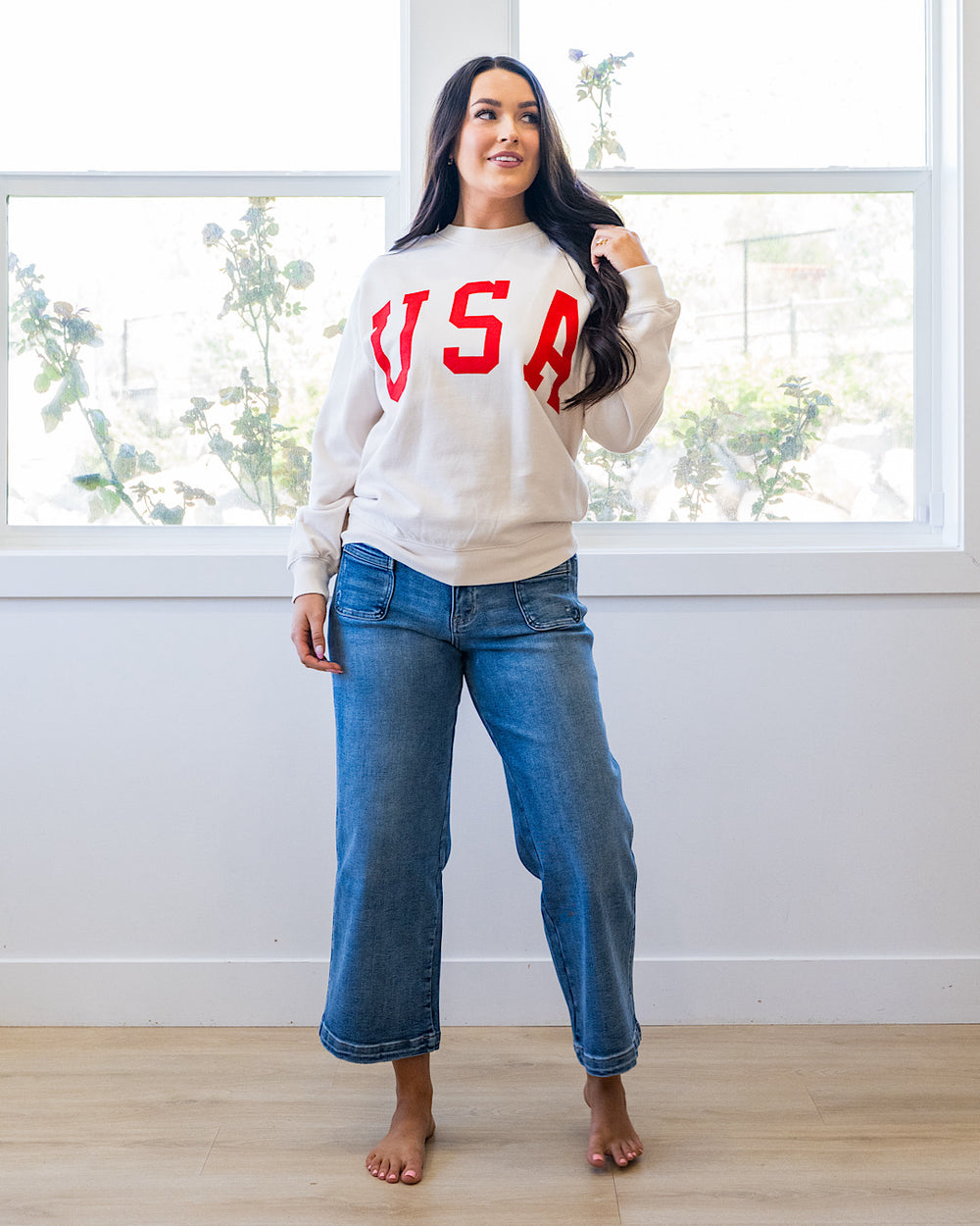 USA Ivory Sweatshirt Tres Bien
