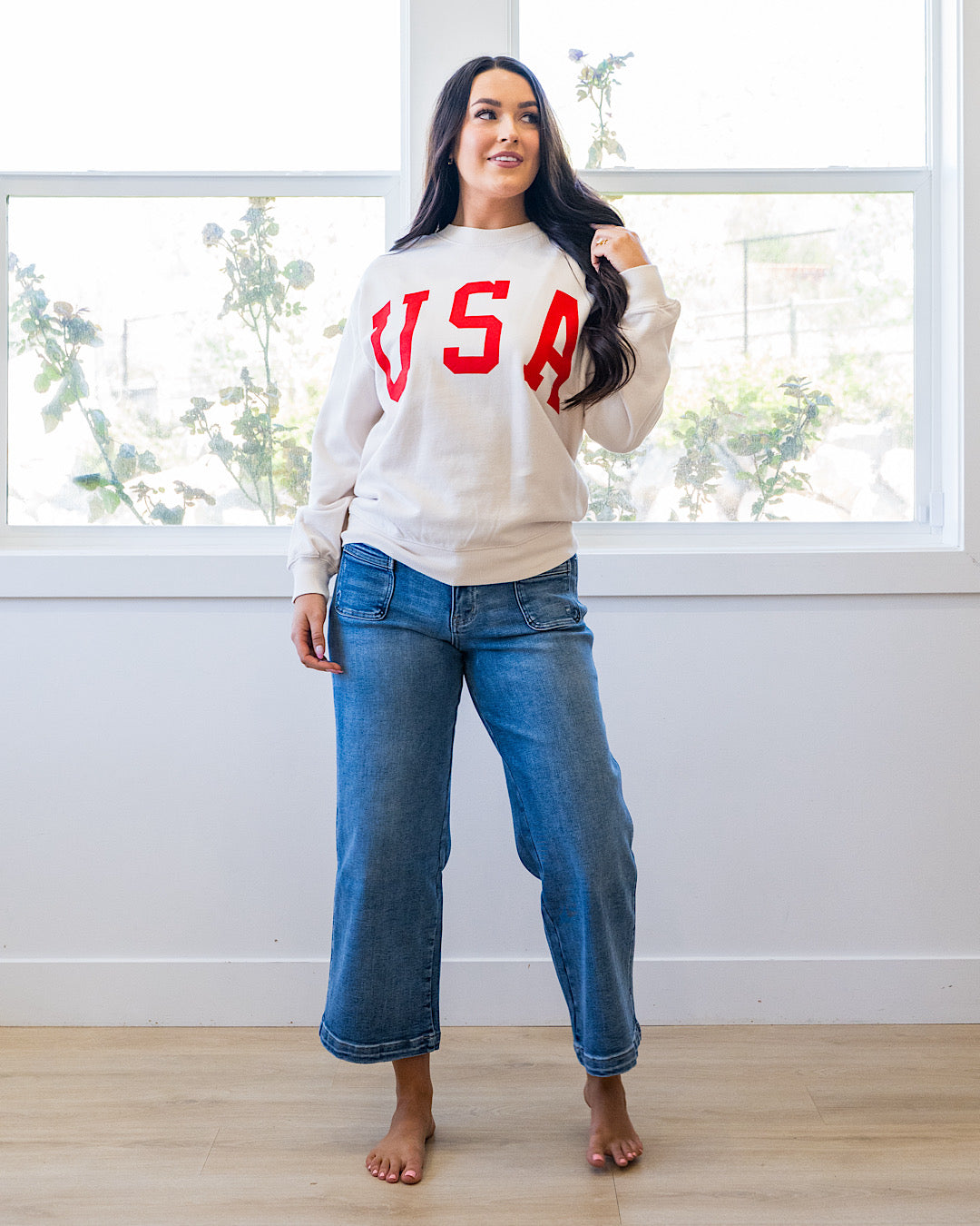 USA Ivory Sweatshirt Tres Bien