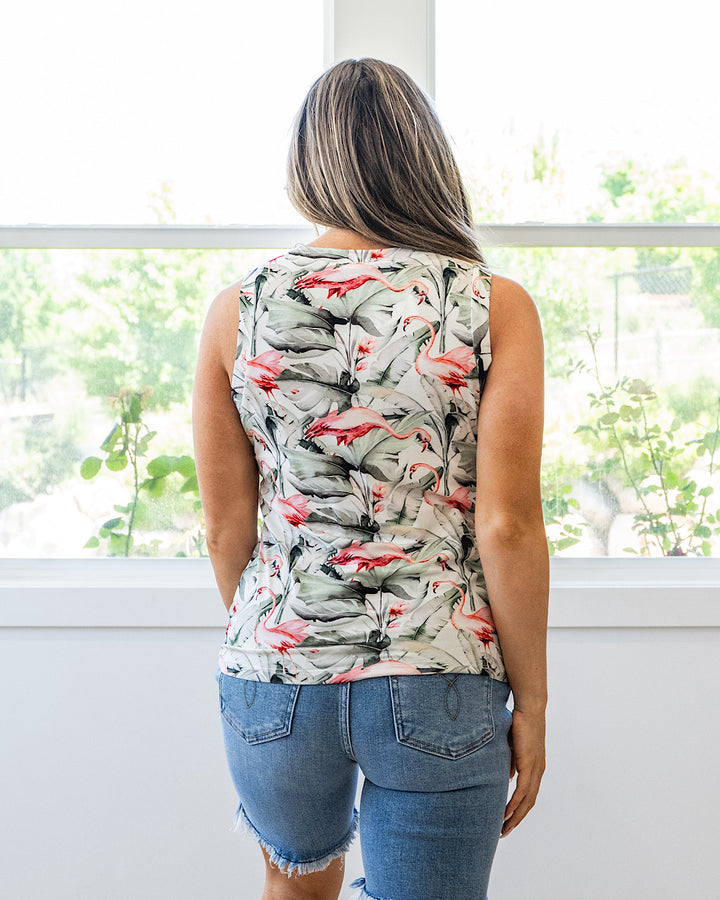 NEW! Noelle Tank Top - Flamingos Michelle Mae
