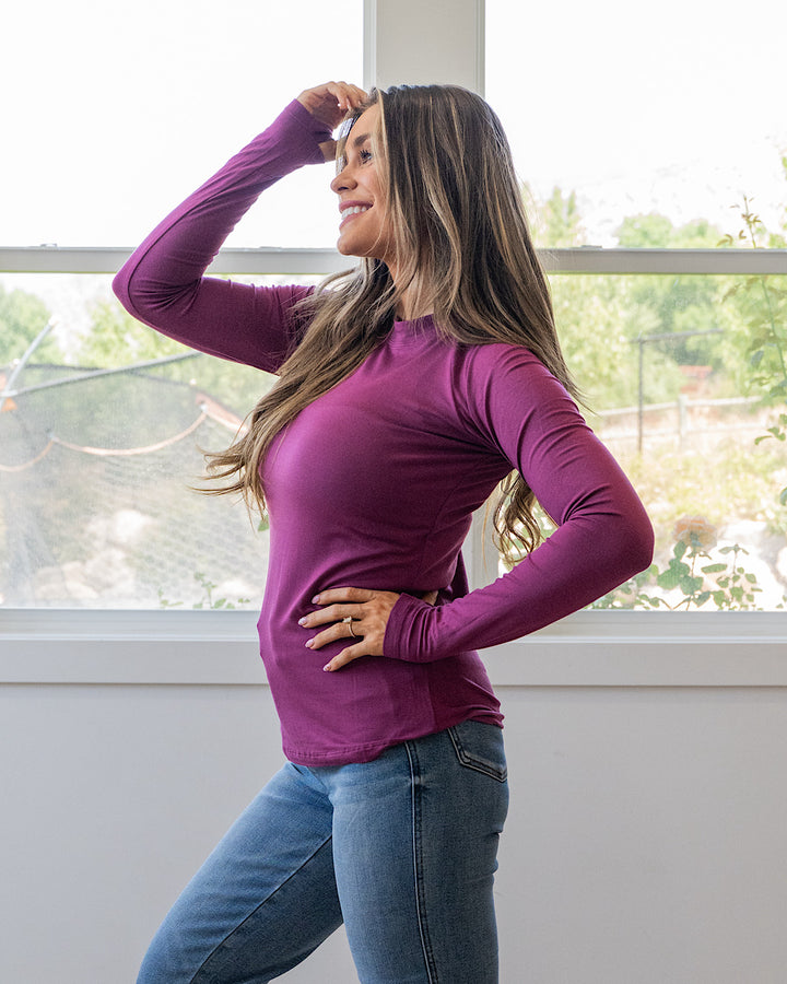 Blair Long Sleeve Top - Mulberry Michelle Mae