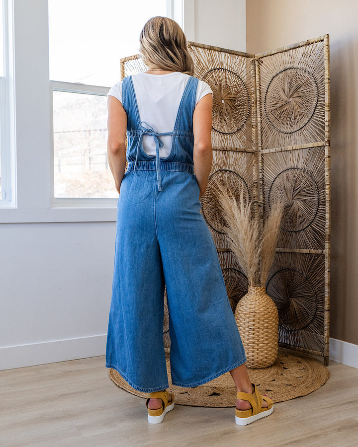 KanCan Sandria Cropped Wide Leg Overalls KanCan