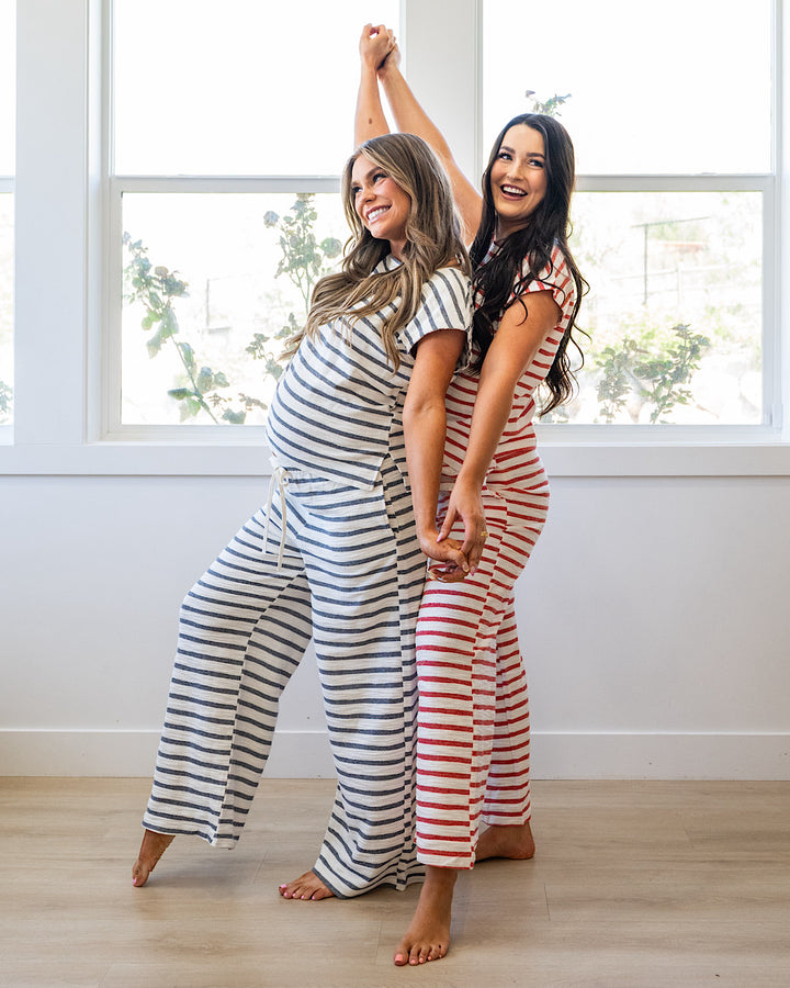 Abby Striped Textured Knit Pants - Color Options Available! Mine
