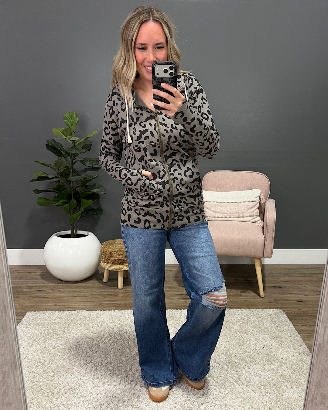 NEW! Ampersand Ave Feline Batty FullZip Sweatshirt Ampersand Ave