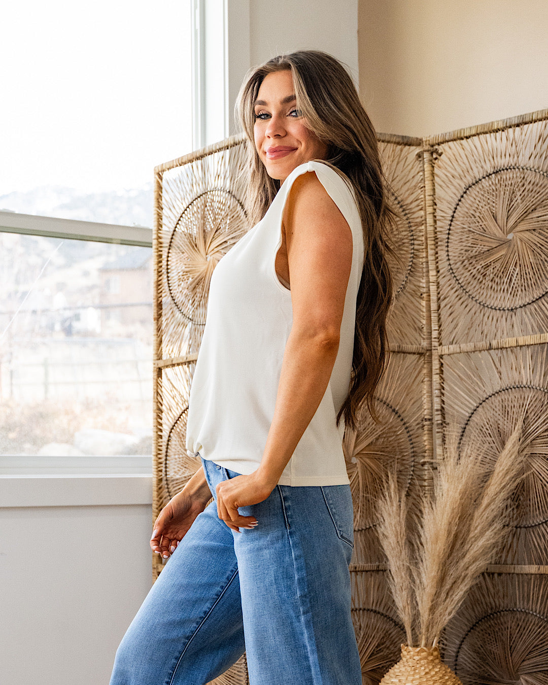 Denise Twist Front Top - Ivory FINAL SALE Staccato