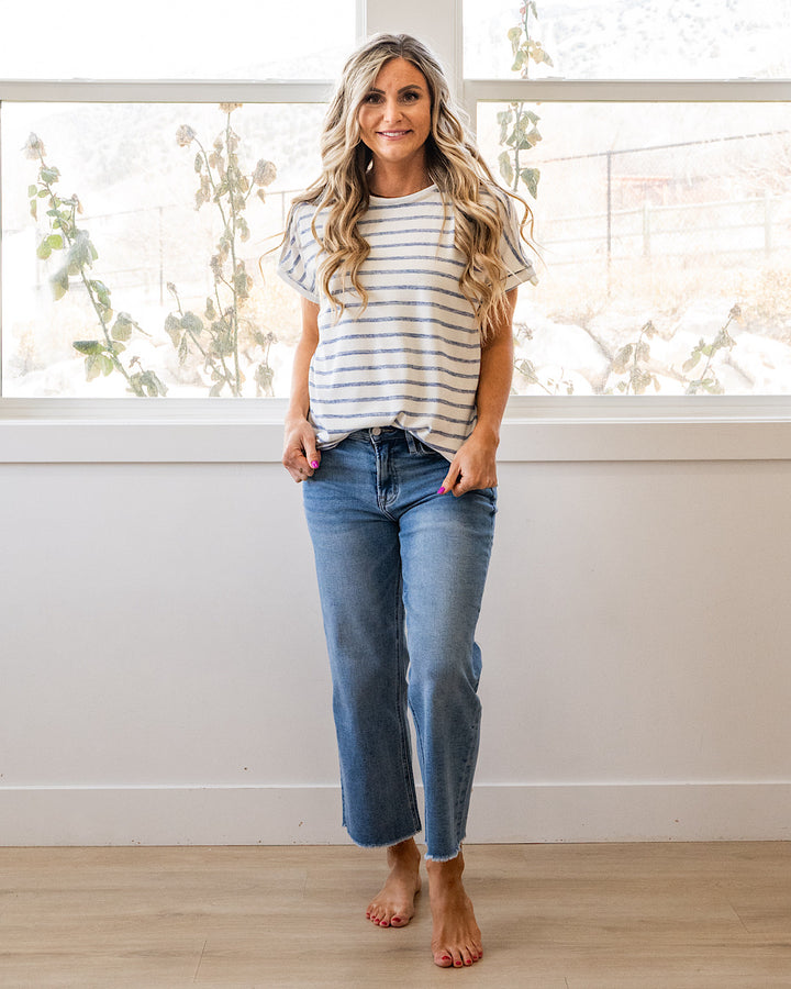 NEW! Madison Striped Top - Blue Lovely Melody