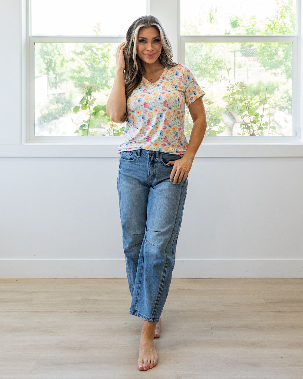 NEW! Sophie V Neck Top - Petal Gardens Michelle Mae
