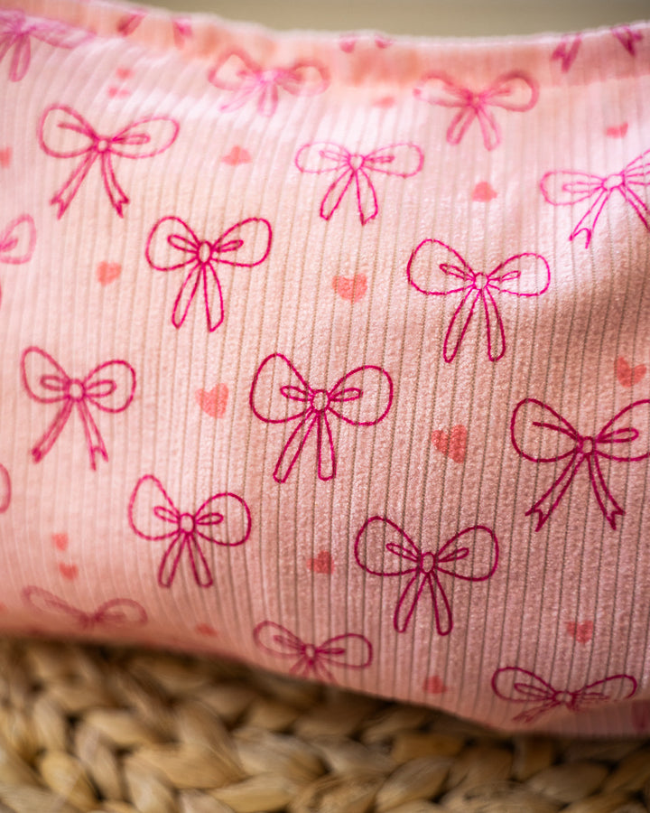 DOORBUSTER! Bow Pattern Makeup Bag - Pink Zenana