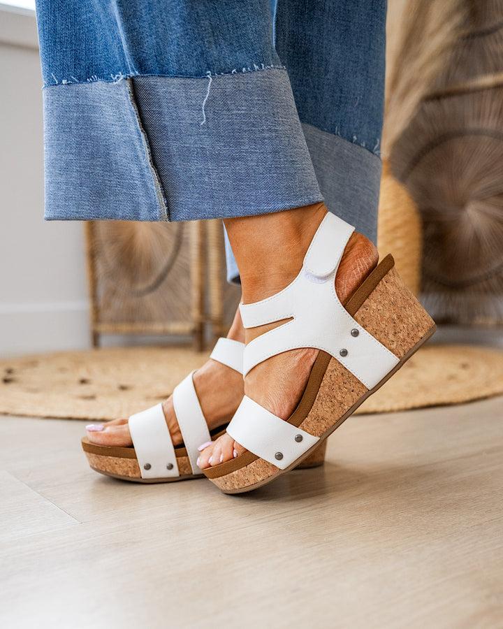 Very G Casper 2 Wedge Sandals - White FINAL SALE Very G