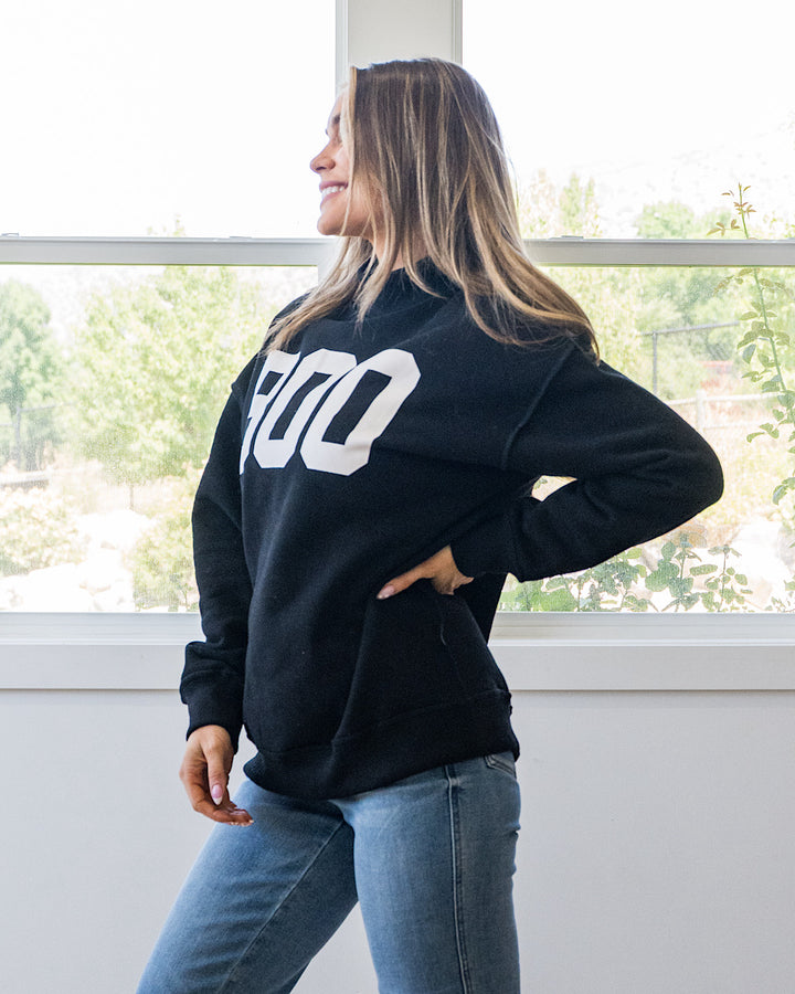 NEW! Piper Reversed Mock Neck Sweatshirt - Boo Michelle Mae