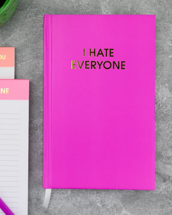 Hardcover Journal - 5 Colors SALE Chez Gagne Orchid - I Hate Everyone