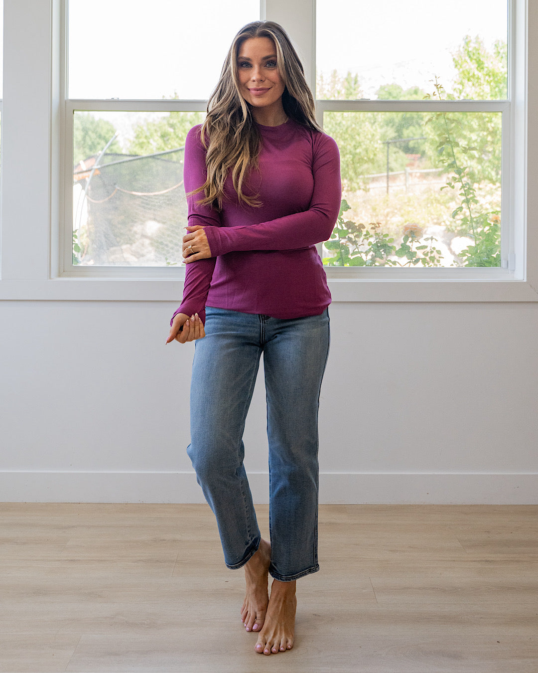 Blair Long Sleeve Top - Mulberry Michelle Mae