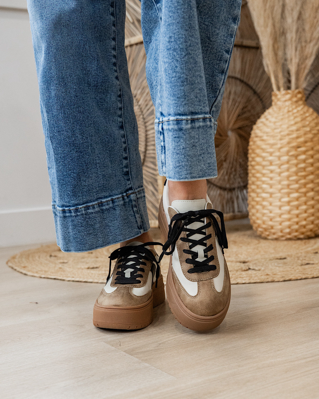 Corkys Pop Off Platform Sneakers - Tan Corkys Footwear