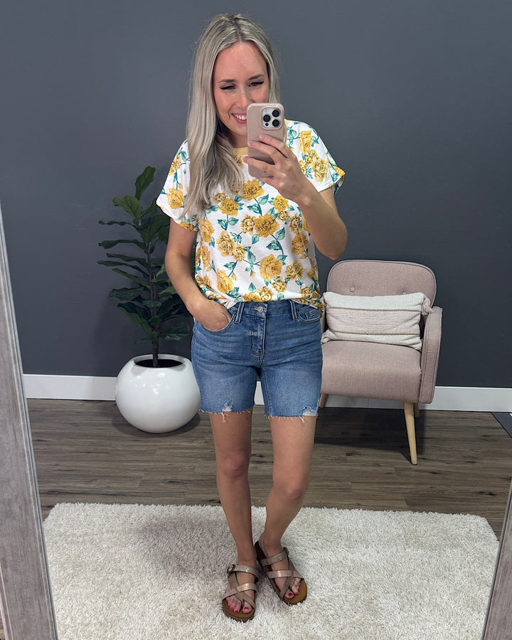 Liesel Floral Top - Yellow FINAL SALE Bibi
