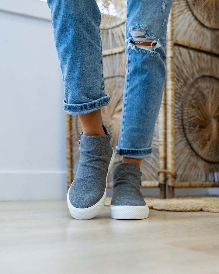 Blowfish Walkabout Flannel High Top Sneaker Boots - Gray FINAL SALE Blowfish