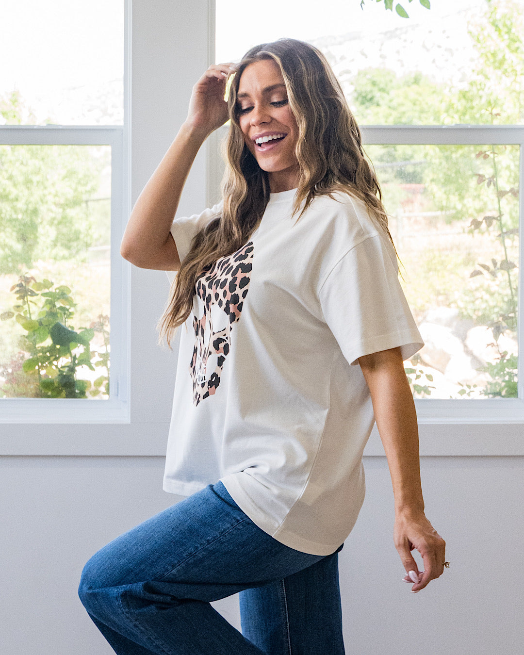 NEW! Ampersand Ave Purr-fectly Spooky Boyfriend Tee Ampersand Ave