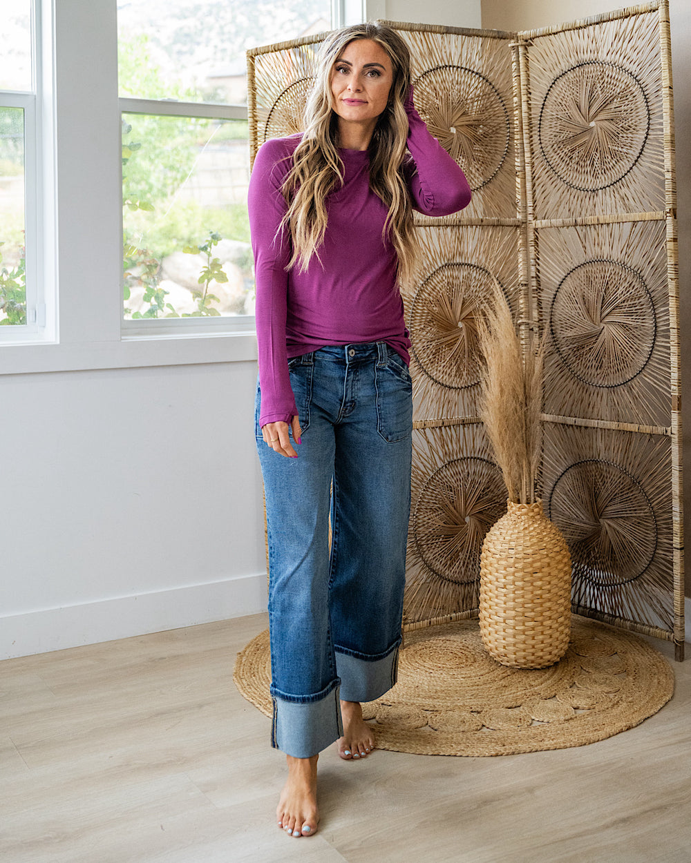 Blair Long Sleeve Top - Mulberry Michelle Mae