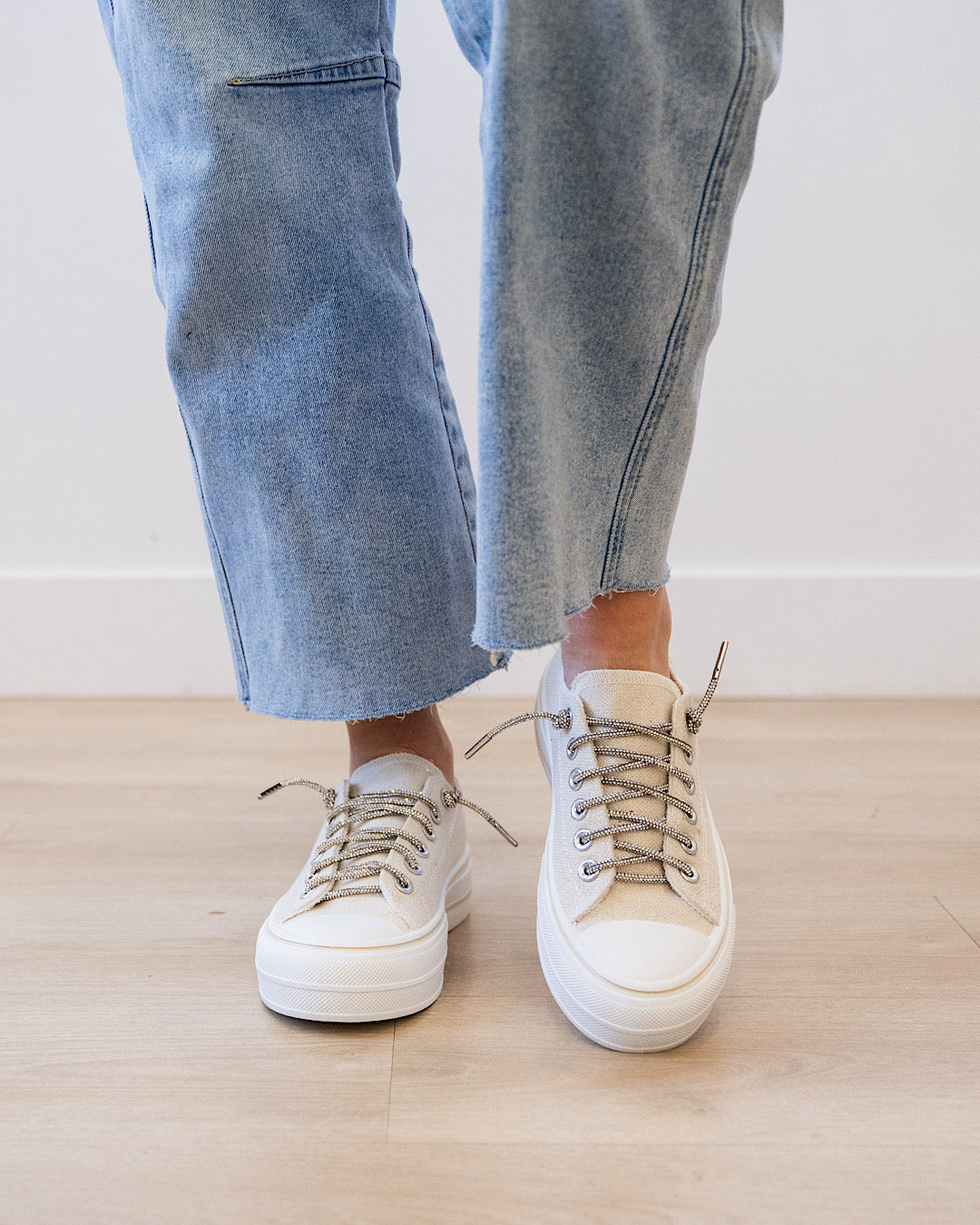 Very G Harmon Sparkle Sneakers - Natural Very G