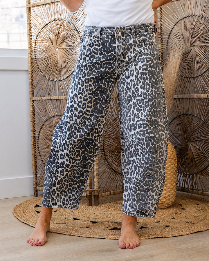 KanCan Leopard Barrel Jeans KanCan