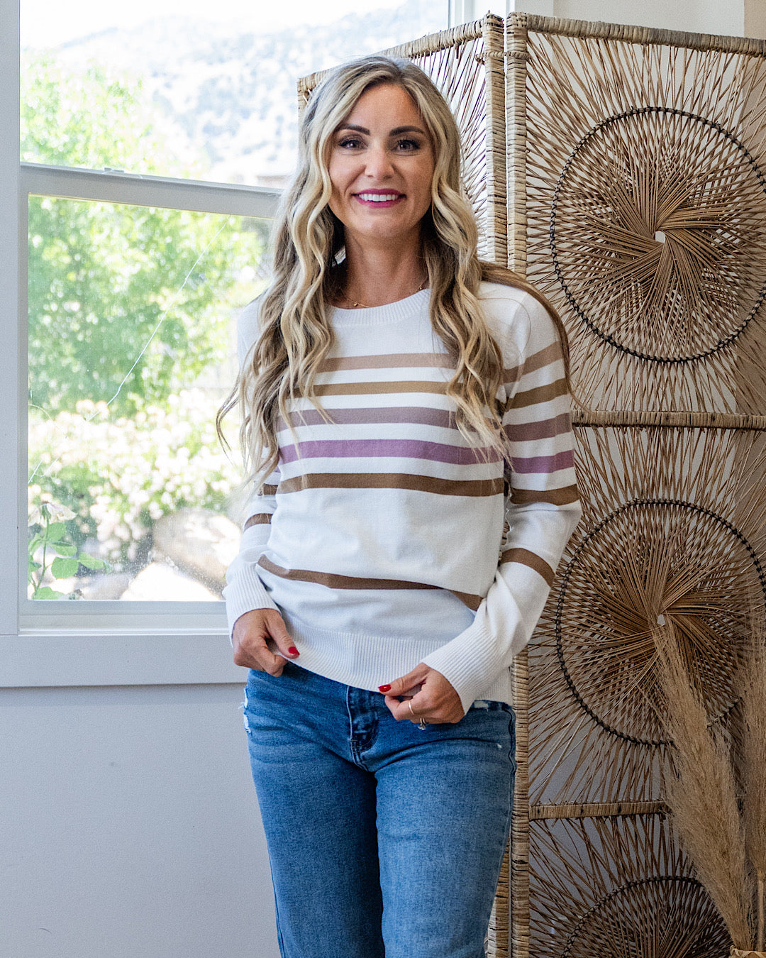 All I Need Knit Striped Sweater - Color Options Available! PS Kate Taupe