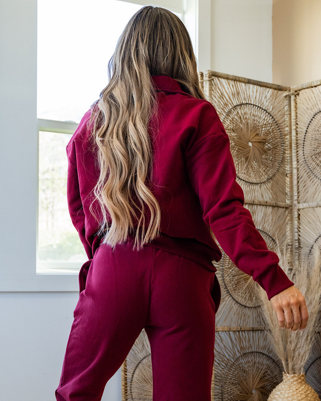 Ampersand Ave Never Better Snap Up Sweatshirt - Wine FINAL SALE Ampersand Ave