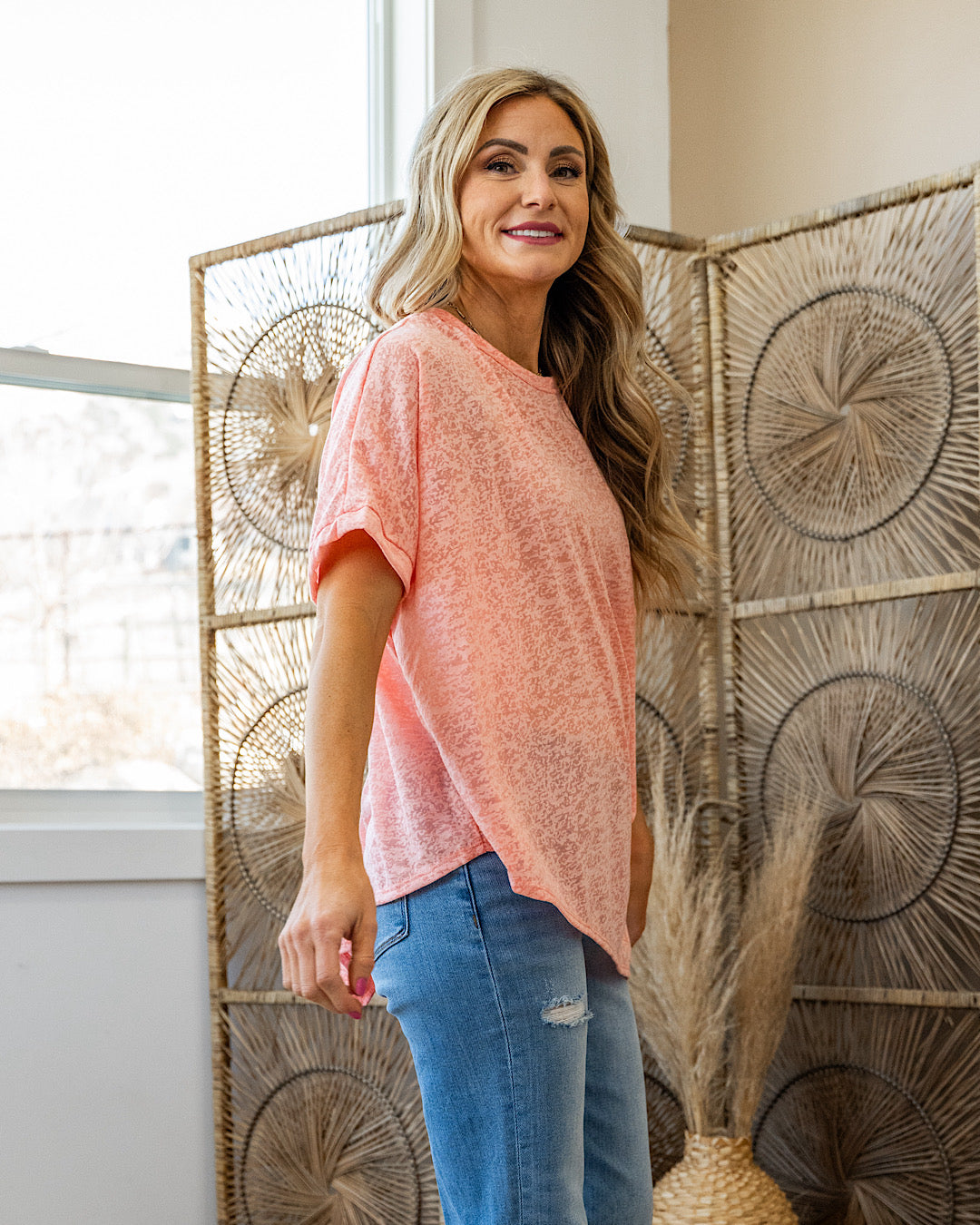 Laura Asymmetrical Top - Coral FINAL SALE Heimish