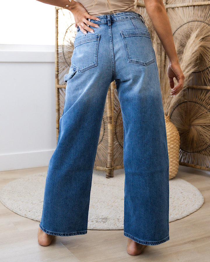 KanCan Jenna Wide Leg Cargo Jeans  KanCan   