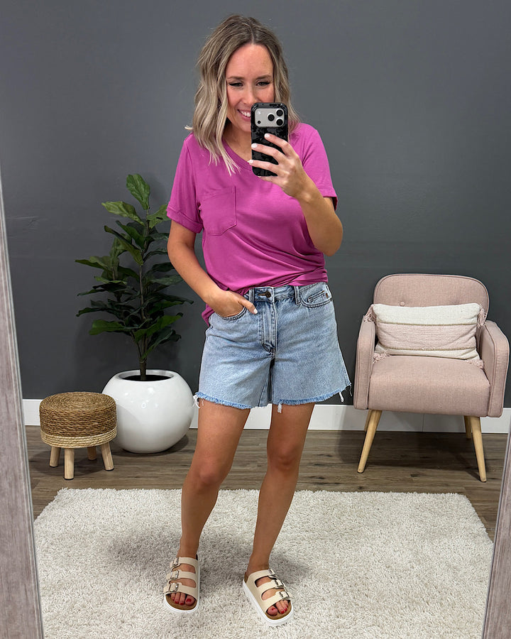 NEW! Judy Blue Hazel Rigid Magic Dad Jean Shorts Judy Blue