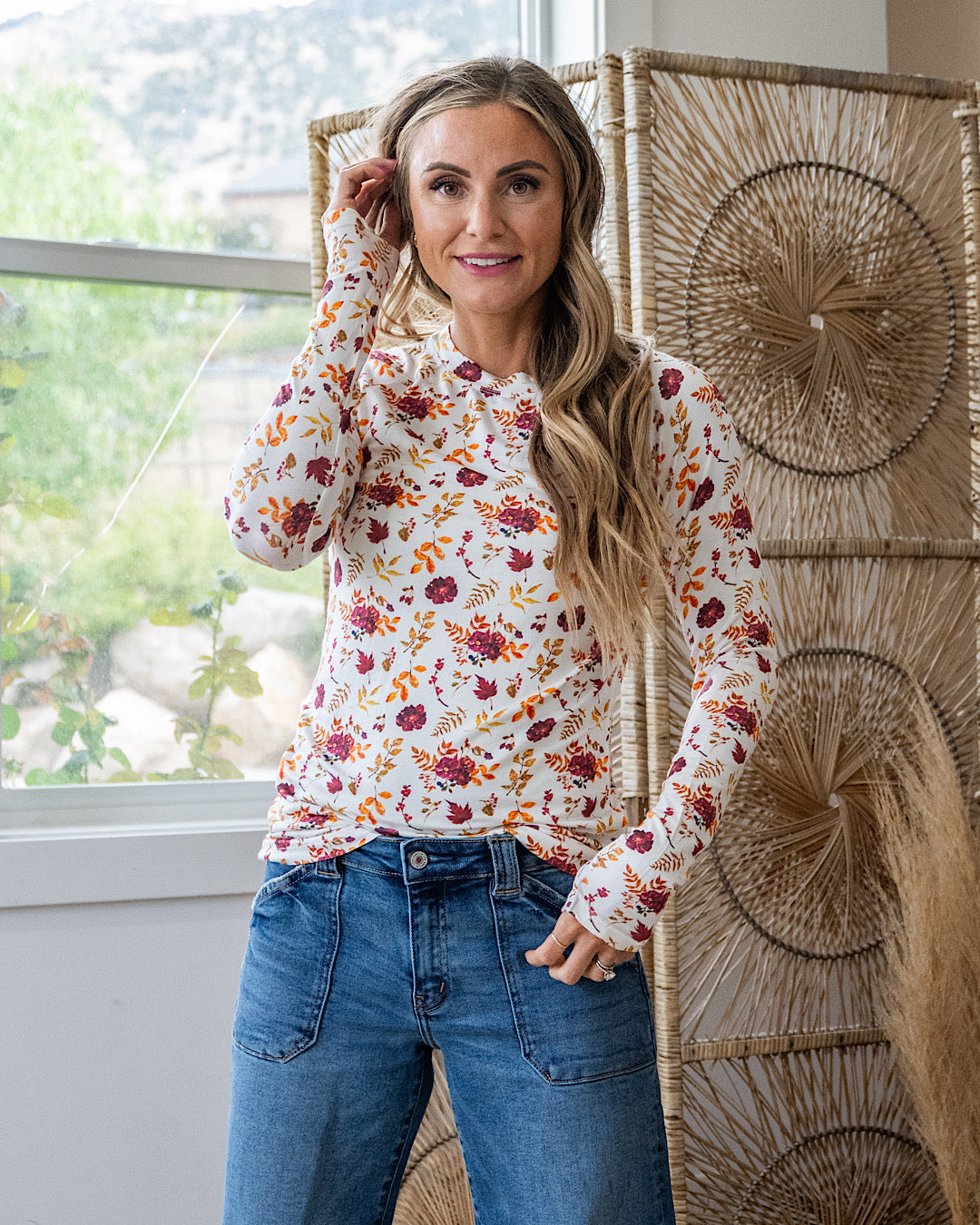 Blair Long Sleeve Top - Color Options Available! Michelle Mae Autumn Floral