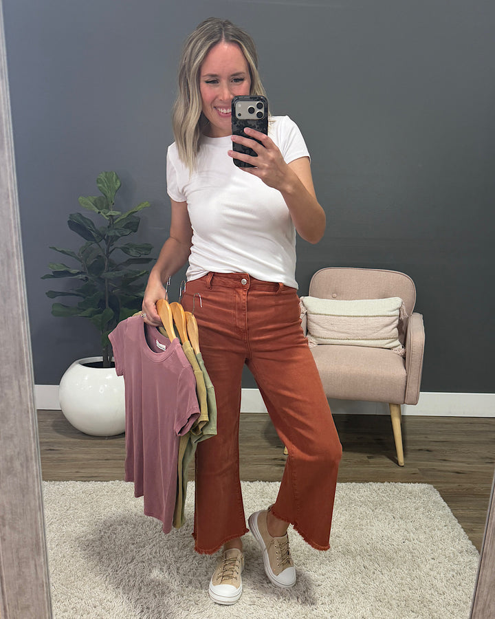 Cassidy Short Sleeve Ribbed Top - Ivory Be Cool